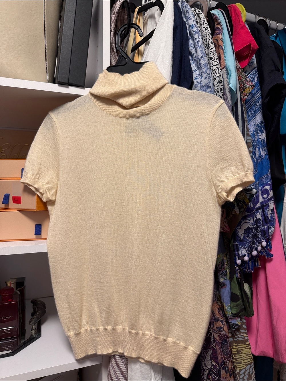 Ralph Lauren Purple Label 100% cashmere Short-Sleeve Turtleneck Sweater
